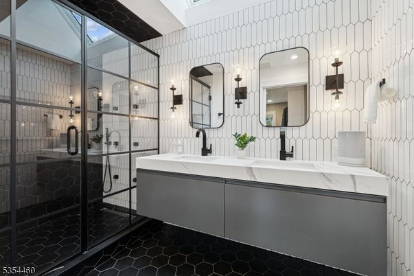 Bathroom, Dual Sink Vanities, Glass Shower, Interior