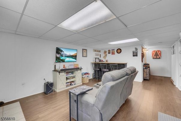 Fireplace, Interior, Recessed Lighting, Wood Texture Flooring