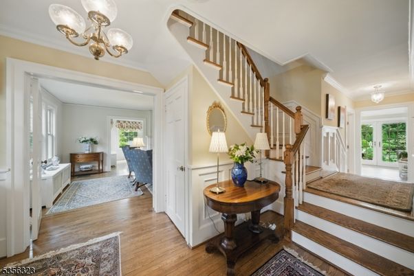 Chandelier, Interior, Wood Texture Flooring