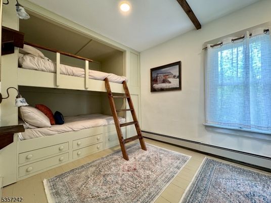 Bedroom, Interior, Recessed Lighting, Wooden Beams, Wood Texture Flooring
