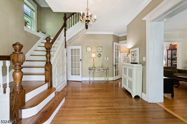 Chandelier, Interior, Wood Texture Flooring
