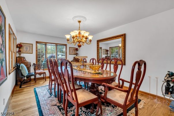 Chandelier, Dining room, Interior, Wood Texture Flooring