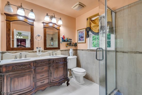 Bathroom, Dual Sink Vanities, Glass Shower, Interior