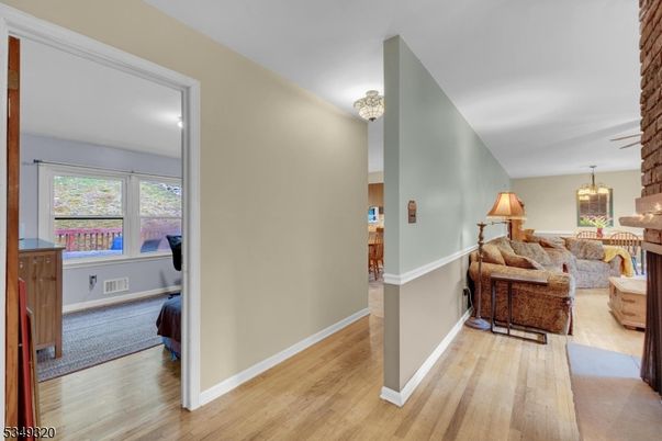 Interior, Living room, Pendant Lights, Recessed Lighting, Wood Texture Flooring