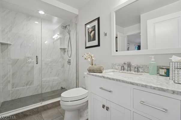 Bathroom, Glass Shower, Interior, Marble Walls, Recessed Lighting