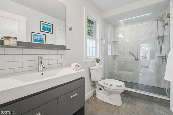 Bathroom, Glass Shower, Interior, Marble Walls