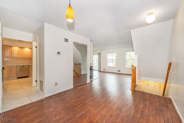 Interior, Kitchen, Pendant Lights, Wood Texture Flooring