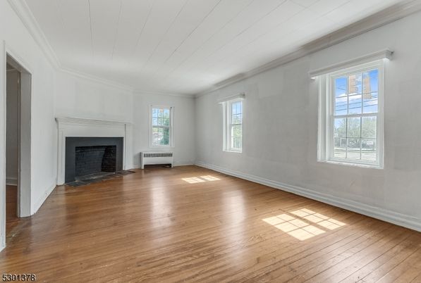Empty room, Fireplace, Interior, Wood Texture Flooring