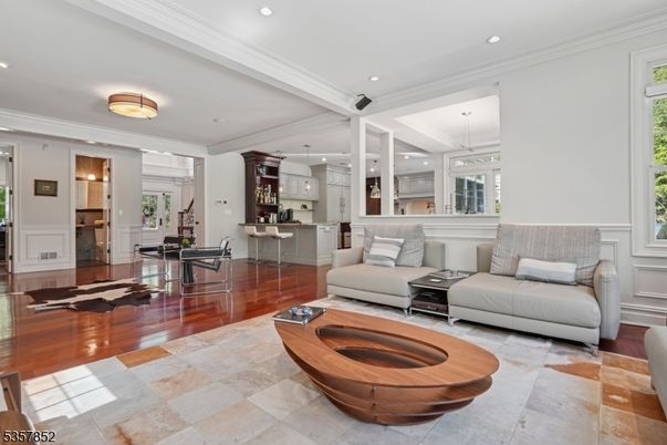 Dining room, Interior, Kitchen, Living room, Pendant Lights, Recessed Lighting, Wood Texture Flooring