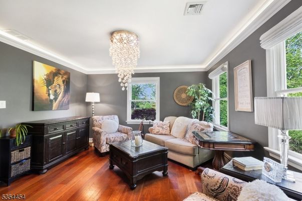 Chandelier, Interior, Living room, Wood Texture Flooring