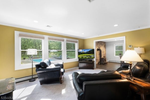 Interior, Living room, Recessed Lighting