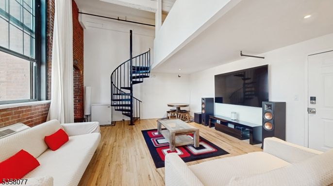 Interior, Living room, Recessed Lighting, Stone Walls, Wood Texture Flooring