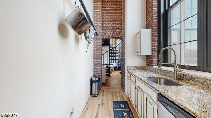 Interior, Stone Walls, Wood Texture Flooring