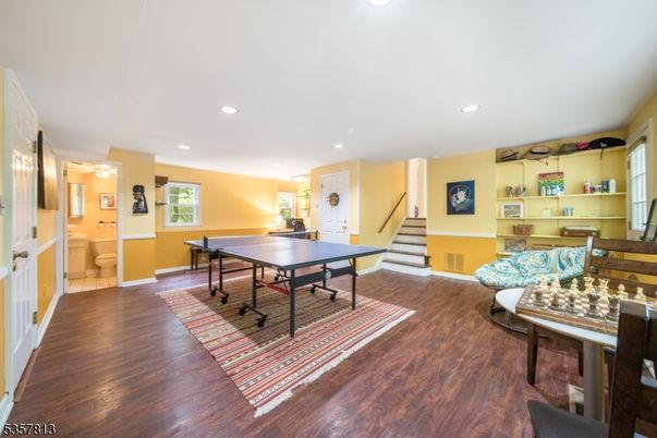 Game Room, Interior, Recessed Lighting, Wood Texture Flooring