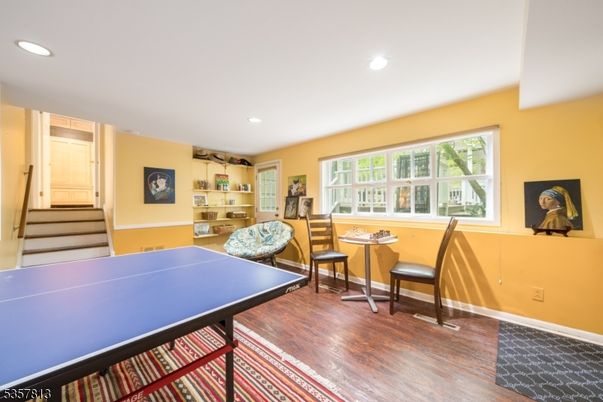 Game Room, Interior, Recessed Lighting, Wood Texture Flooring