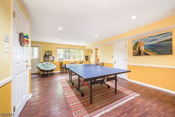 Game Room, Interior, Recessed Lighting, Wood Texture Flooring