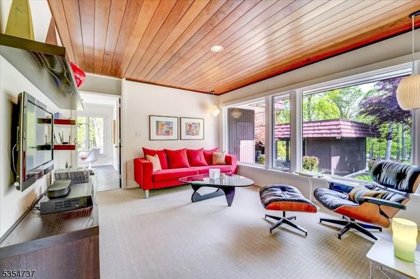 Interior, Living room, Pendant Lights, Recessed Lighting, Wooden Ceilings, Wood Texture Flooring