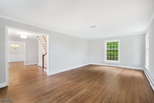 Chandelier, Empty room, Interior, Wood Texture Flooring
