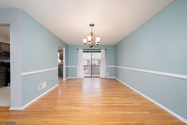 Chandelier, Empty room, Interior, Wood Texture Flooring