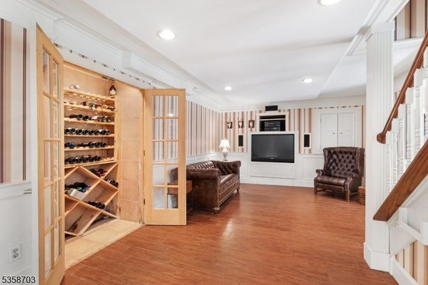 Interior, Recessed Lighting, Wine Storage, Wood Texture Flooring
