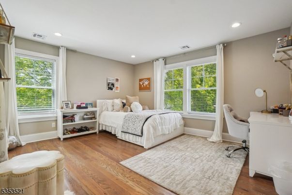 Bedroom, Home Office, Interior, Recessed Lighting, Wood Texture Flooring