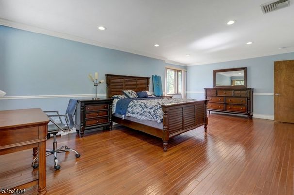 Bedroom, Home Office, Interior, Recessed Lighting, Wood Texture Flooring