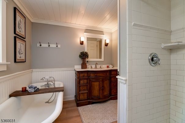 Bathroom, Interior, Wood Texture Flooring