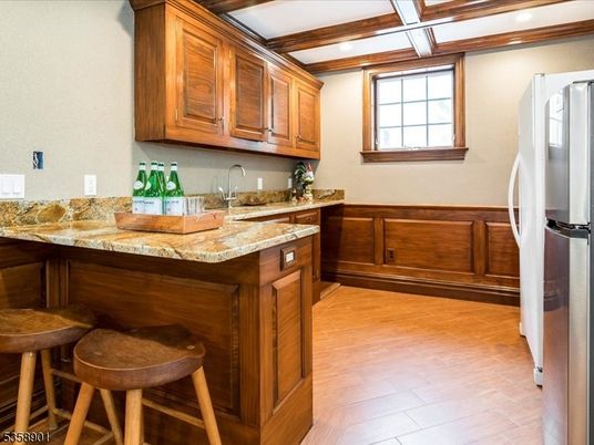 Interior, Kitchen, Recessed Lighting, Wooden Beams, Wood Texture Flooring