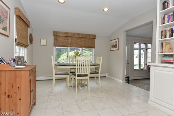 Dining room, Interior, Marble, Recessed Lighting