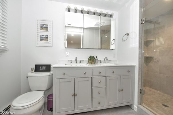 Bathroom, Dual Sink Vanities, Glass Shower, Interior