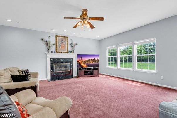 Fireplace, Interior, Living room, Recessed Lighting