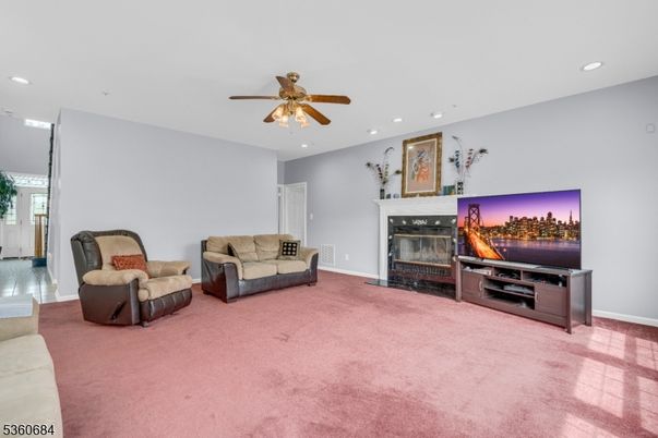 Fireplace, Interior, Living room, Recessed Lighting