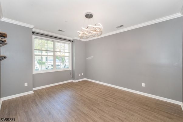 Empty room, Interior, Pendant Lights, Wood Texture Flooring