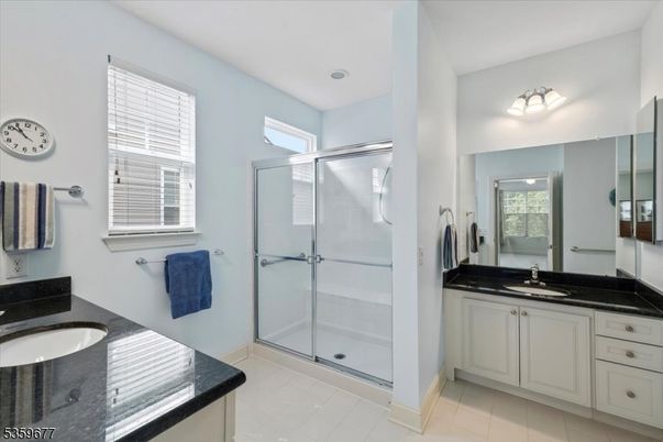 Bathroom, Dual Sink Vanities, Glass Shower, Interior