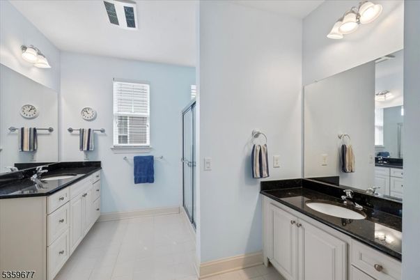 Bathroom, Dual Sink Vanities, Glass Shower, Interior