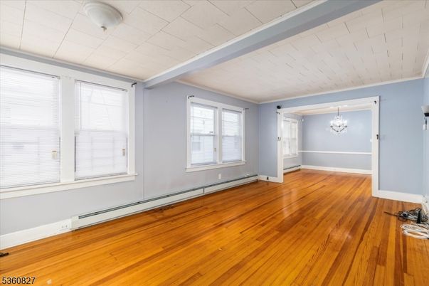 Chandelier, Empty room, Interior, Wood Texture Flooring