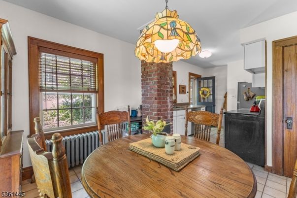 Dining room, Fireplace, Interior, Stone Walls
