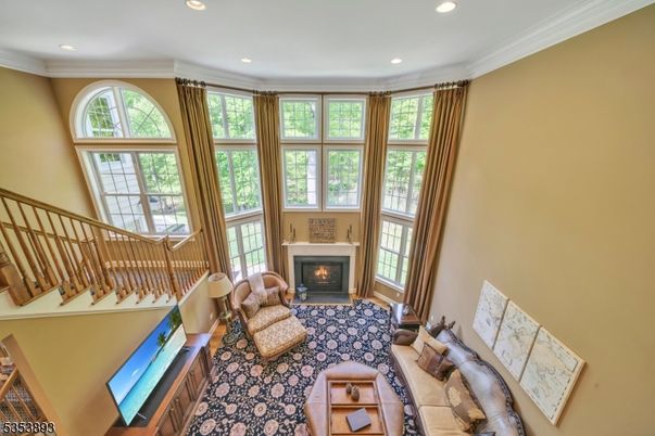 Fireplace, Interior, Living room, Recessed Lighting