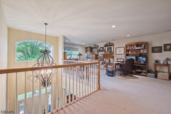 Chandelier, Home Office, Interior, Recessed Lighting