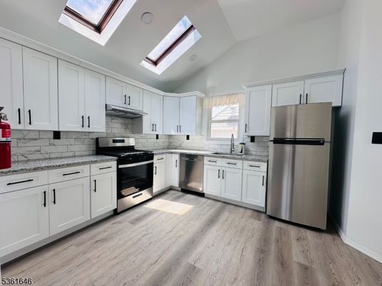 Glass Ceilings, Interior, Kitchen, Stainless Steel Appliances, Wood Texture Flooring