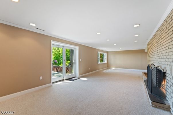 Empty room, Fireplace, Interior, Recessed Lighting