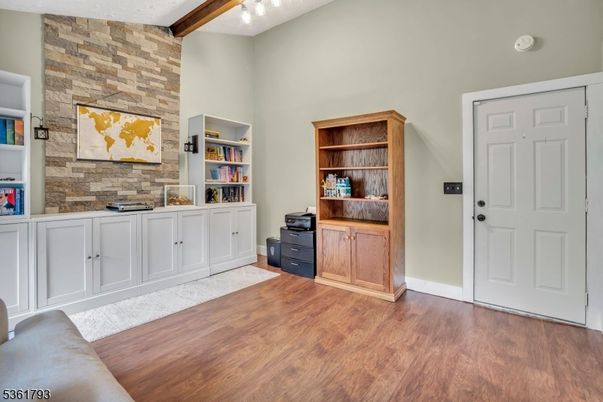 Interior, Stone Walls, Wood Texture Flooring