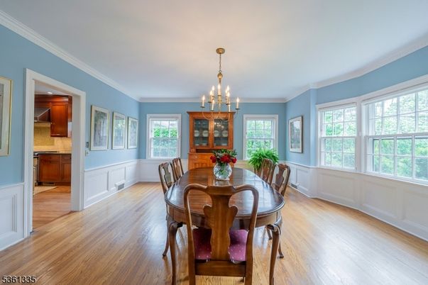 Chandelier, Dining room, Interior, Kitchen, Wood Texture Flooring