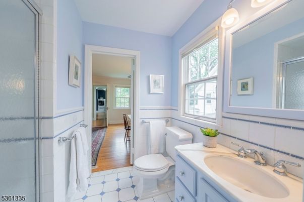 Bathroom, Glass Shower, Interior, Wood Texture Flooring