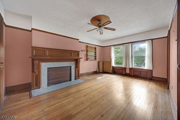 Empty room, Fireplace, Interior, Wood Texture Flooring