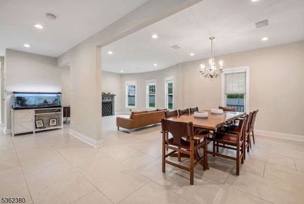 Chandelier, Dining room, Interior, Living room, Recessed Lighting