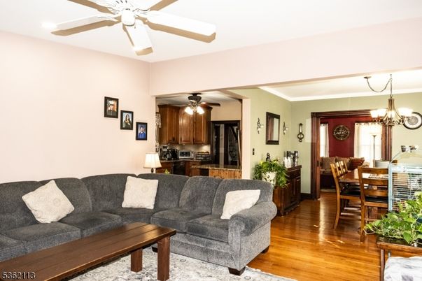 Chandelier, Dining room, Interior, Kitchen, Living room, Wood Texture Flooring