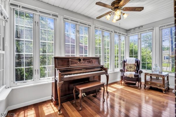 Interior, Piano, Sun Room, Wood Texture Flooring
