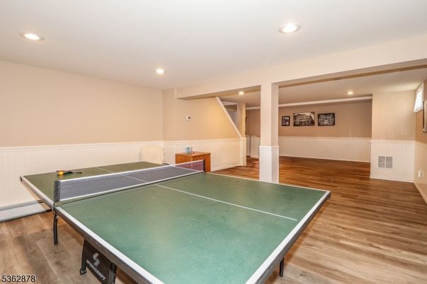 Game Room, Interior, Recessed Lighting, Wood Texture Flooring