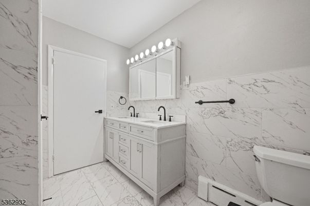 Bathroom, Dual Sink Vanities, Interior, Marble, Marble Walls